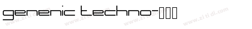genenic techno字体转换